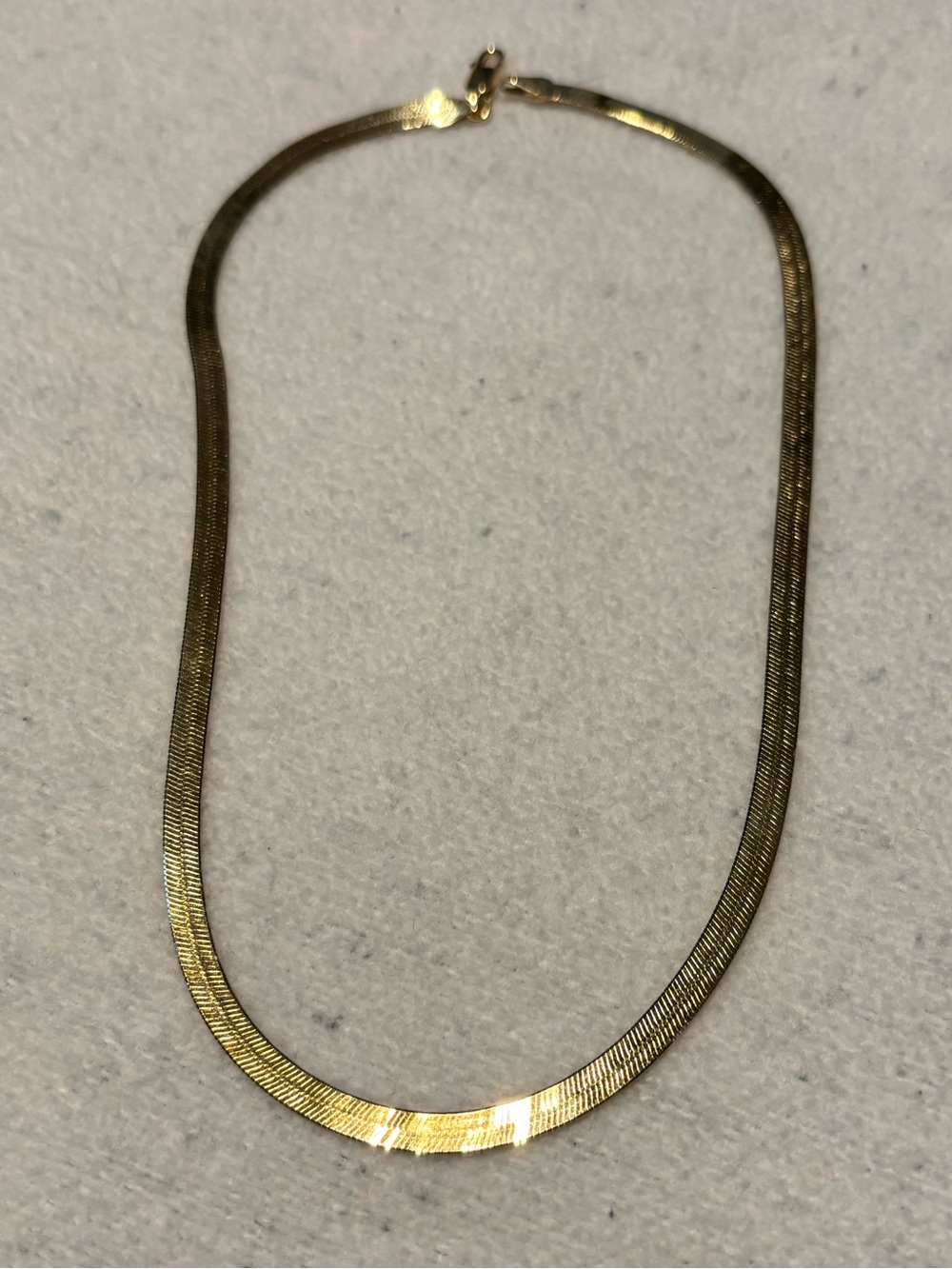 Aurate Vermeil Herringbone Chain Necklace - Classic Women’s Jewelry